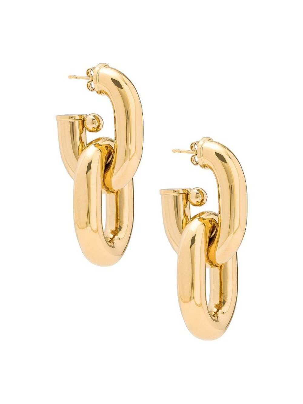 RABANNE XL Link Hoop Earrings in Gold